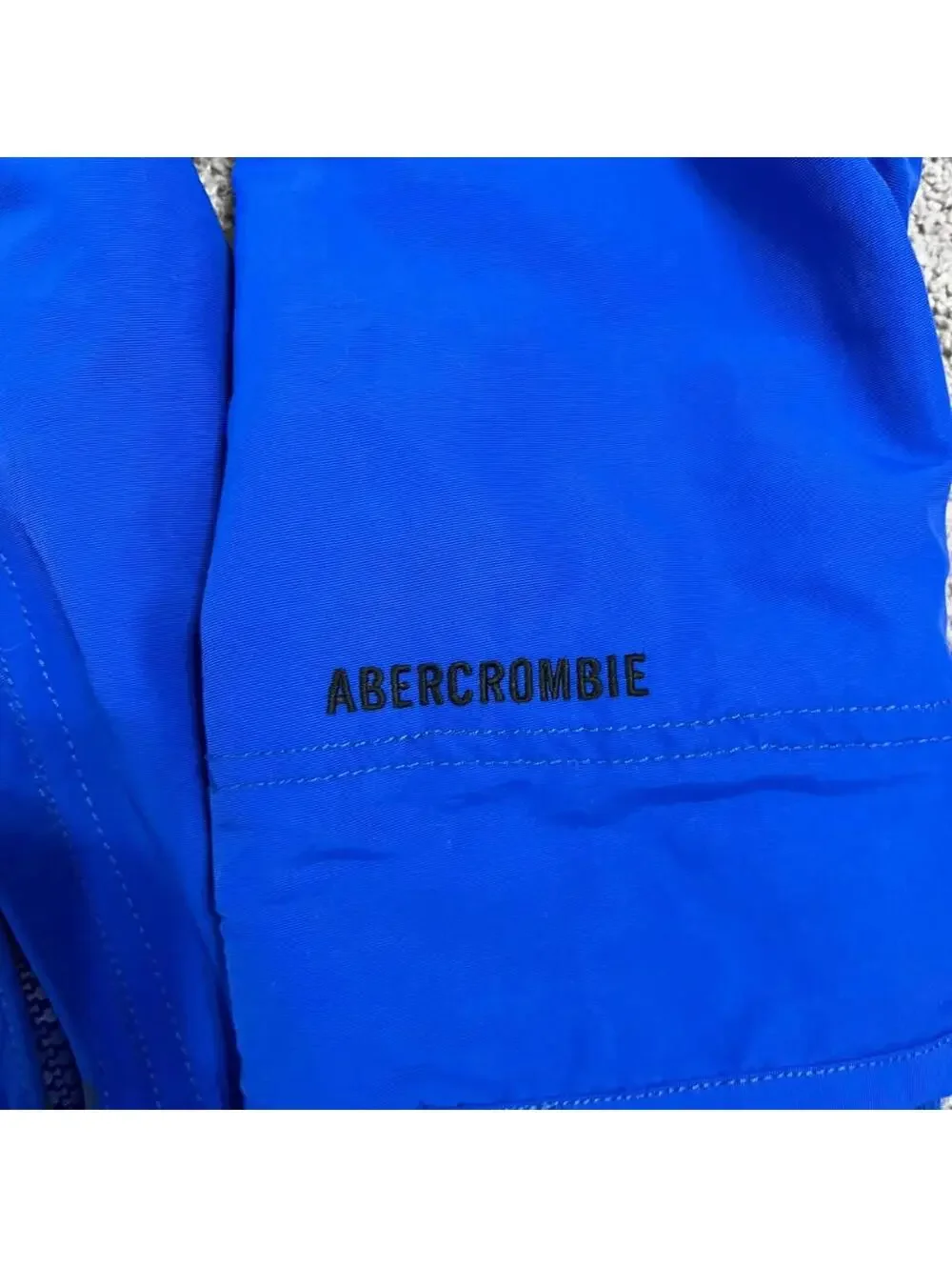 Abercrombie Men’s Vintage Blue Hooded Winter Jacket size XL